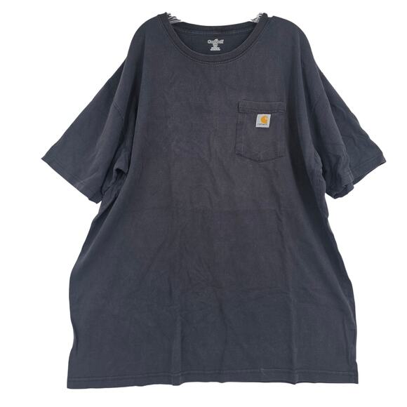 Carhartt Men's Work Short Sleeve T Shirt Black Size 2XL Tall 3023 - Picture 1 of 6